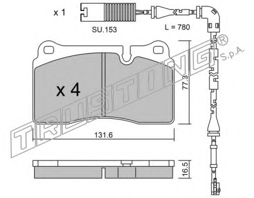 TRUSTING 711.0W Brake Pad Set, disc brake